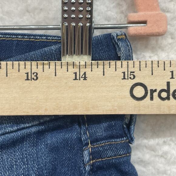 Mother Jeans Womens 27 Blue The Looker Ankle Fray Skinny Denim USA Low Rise - Picture 10 of 13